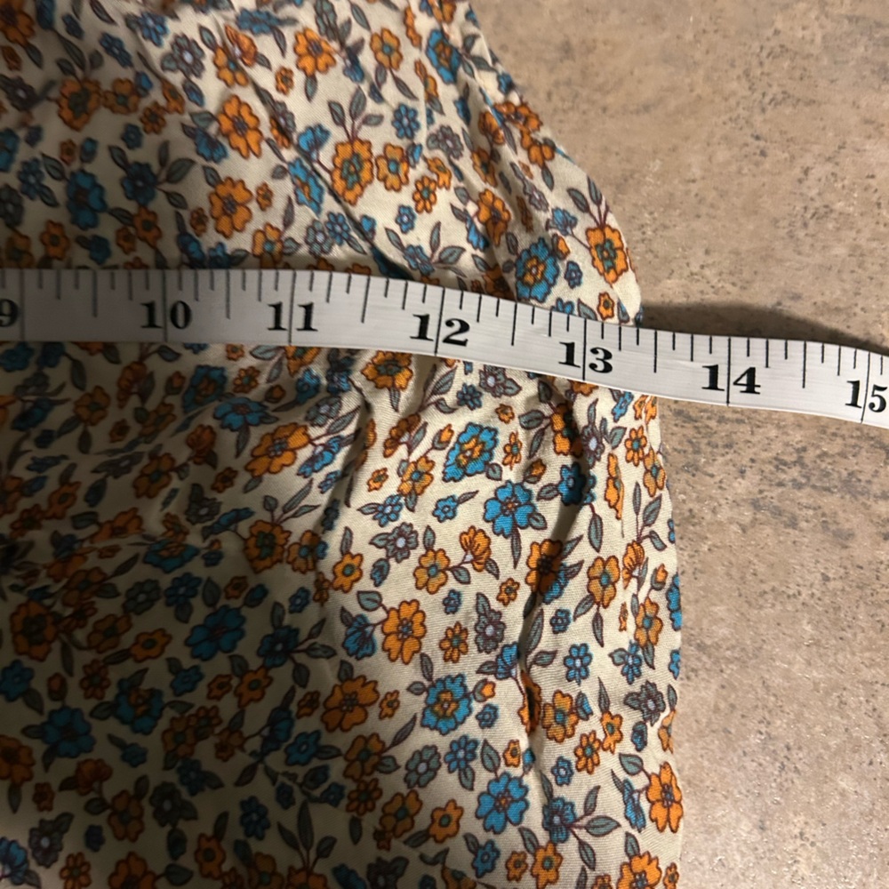 Floral print sleeveless maxi dress - beige/orange/blue 100% cotton - Picture 11 of 13